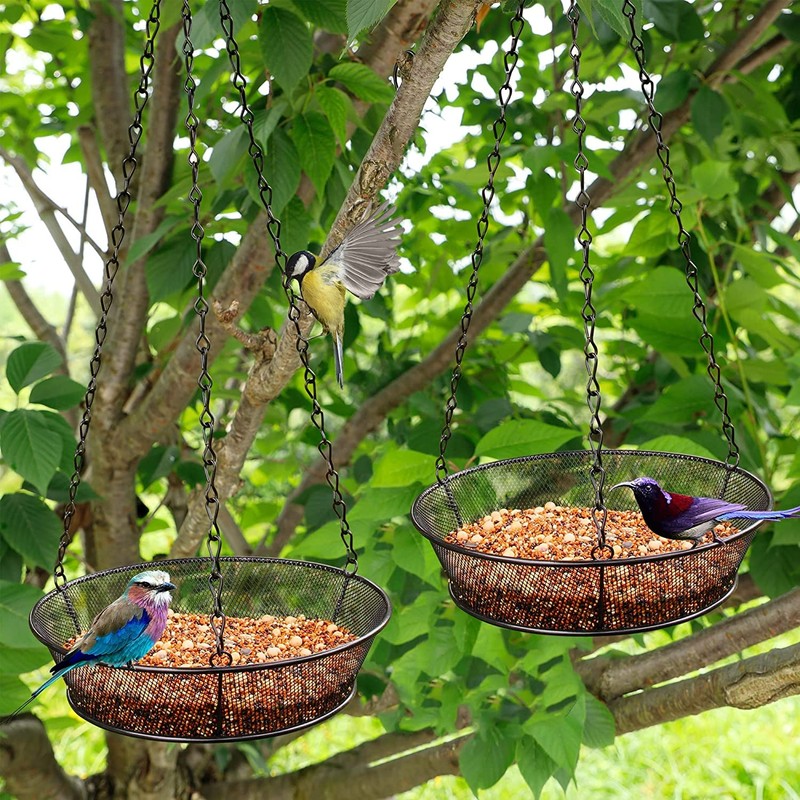2 Pack Hanging Bird Feeder, Bird Feeder for Garden Yard