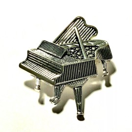 Rainbow Collection Grand Piano Pin Brooch Necklace Pendant Silver Plated Music Gift Musician