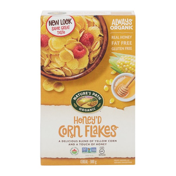 Nature's Path Organic Cereal Corn Flakes Honey'd 300g