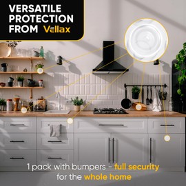 128 Clear Silicone Bumper Pads – Self-Adhesive Sound Dampening Stops with Jelly Button Shape Design for Cabinet Doors, Drawers, Cupboards, Glass Surfaces, Picture Frames – Vellax