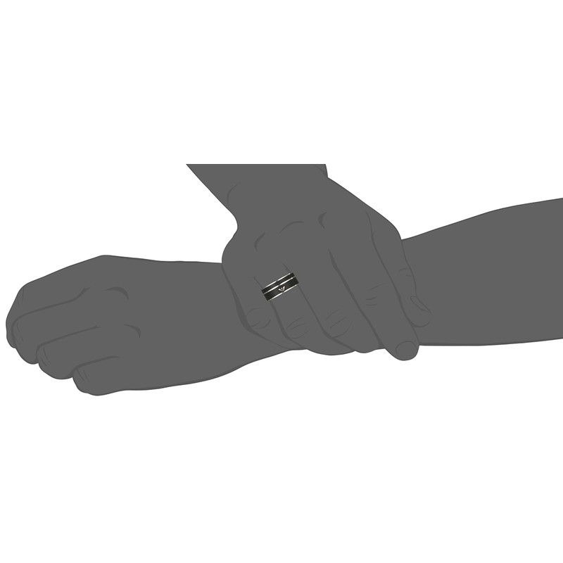 Emporio Armani Ring for Men , 9/10/11/11.5mm Silver Stainless Steel