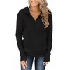 Fallorchid Womens Quarter zip Pullover Hoodies Casual Long Sleeve Sweatshits