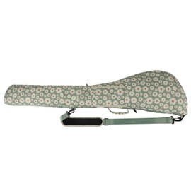 TOURBON Portable Nylon Golf Bag Lightweight Sunday Carry Bag Foldable Golf Club Travel Training Case Flower Green