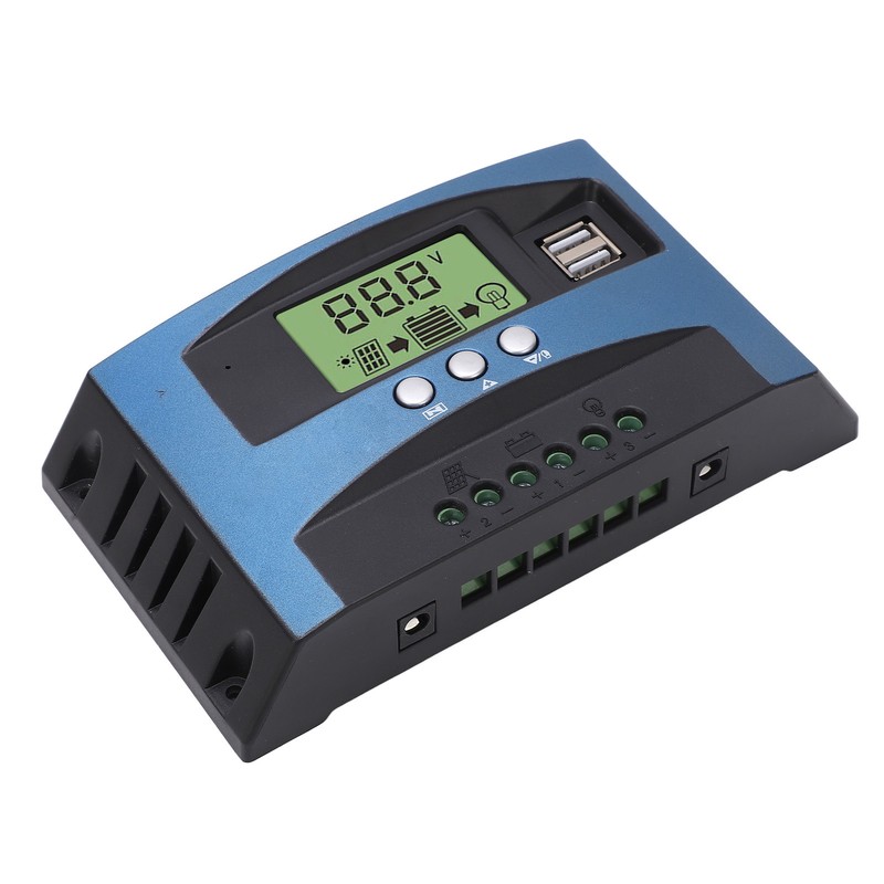 Solar Charge Controller 12V 24V Intelligent Identification MPPT Charging LCD