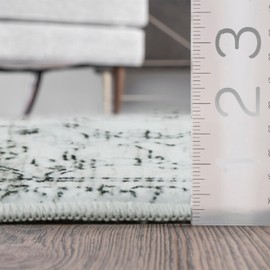 TECHMILLY 3x5 Washable Area Rug, Boho Rugs for Living Room, Soft Indoor Rug with Non Slip Backing, Stain Resistant Vintage Accent Rugs for Bedroom, Low Pile Durable Rugs for Dining Room