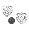 exceptionalbeauty 5 pcs Celtic Knot Heart Bead Drops Pendants 31mm