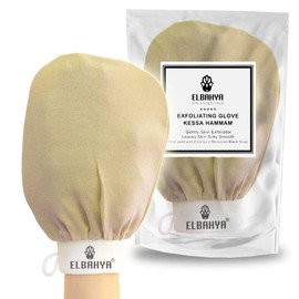 Elbahya Spa Premium - Guante exfoliante exfoliante facial y corporal, elimina puntos negros, elimina la piel muerta, reduce la queratosis pilaris, puntos negros, golpes, para ducha, spa, masaje celulitis y exfoliantes corporales