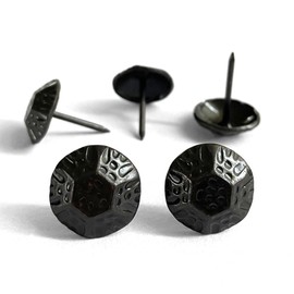 Let's Decorate 100PCS D19mm/0.75" Upholstery Tacks Black Turtle, Decorative Tacks for Sofa, Vintage Furniture Metal Thumb Tacks, Home DIY Decorative Nail Heads Nails (19mm Black Turtle)