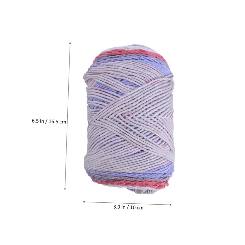 jojofuny 1 Roll Rainbow Colorful Knitting Woolen Yarn Ply Soft