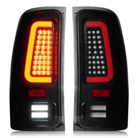 Cenfeild LED Tail Lights Assembly Fit for GMC Sierra 1500 07-13 (SL, SLE, SLT, WT), 2500HD 3500HD 07-14 (only fit 3500HD with Single Rear Wheel Model), Rear Taillights, Black Housing Smoked Lens