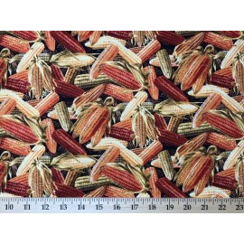 "Handmade" Autumn Indian Corn Valance Thanksgiving Harvest Decor Kitchen Curtain Topper