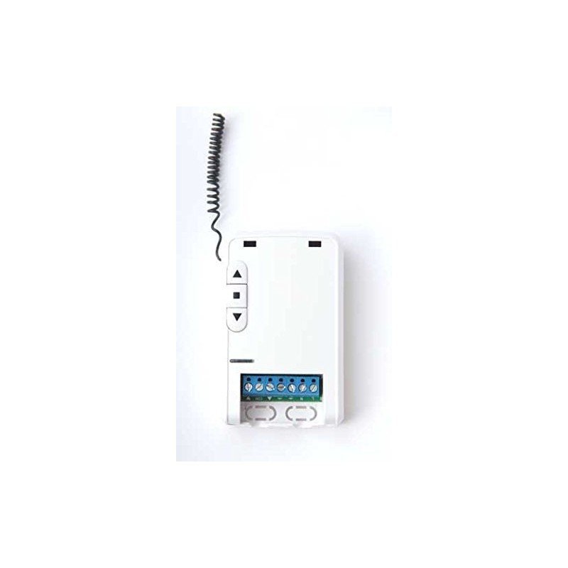 Universal control unit for roller shutters, awnings, roller shutters, complete