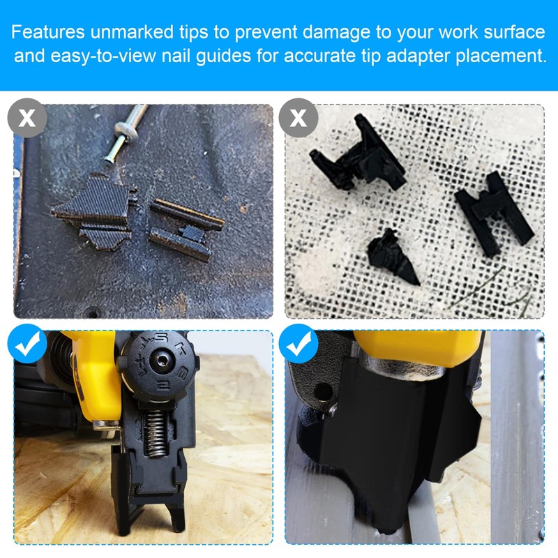 Vinyl Siding Adaptor Tip for-Dewalt Roofing Nailer Cordless 20v ，for