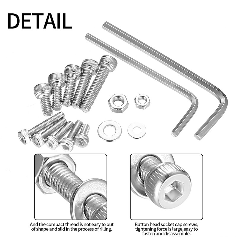 633 Pcs M3 M4 Nuts and Bolts Set, Hex Socket