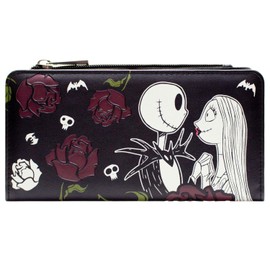 The Nightmare Before Christmas Jack and Sally We're Simply Meant to Be Black Coin and Card Clutch Purse