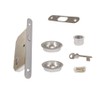 bricoleva.it Sliding Door Lock Set Round Rosette with Key Handle