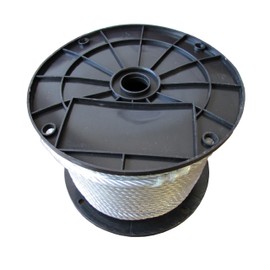 Steel Aircraft Cable Wire Rope 250' 1/4" 7x19 Galvanized Cable with Cable Clamps (with 100 Clamps)