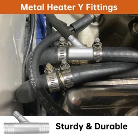 IRENPORU 1 Set 1 Inch to 5/8 Aluminum CAB Heater Y Fitting Compatible with UTV SXS RZR CAN AM Polaris