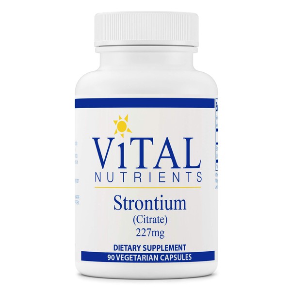 Vital Nutrients Strontium Citrate | Vegan Supplement | Supports Healthy Teeth and Bones* | Gluten, Dairy and Soy Free | Non-GMO | 90 Capsules