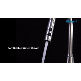 Hibbent Metal Pull Down Kitchen Faucet Head Replacement with 15 Adapters Chrome