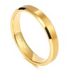 TRUMIUM 4MM Gold Wedding Bands for Women Men Tungsten Carbide