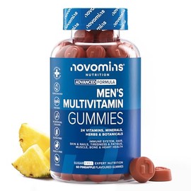 Multivitamin for Men | 60 Gummies | 24 Vitamins & Minerals | Novomins