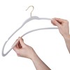 Simplify Slim Velvet Gold Hook Clothes Hangers 100 Pack |