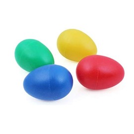 4pcs Plastic Egg Shakers Percussion Musical Egg Maracas for Toys Music Learning DIY Painting Toddler Instruments