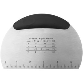 Dough Scraper Pizza Pastry Cutter - Multipurpose Stainless Steel Bench Scraper Chopper with Handle and Measuring Scale Kitchen Gadgets, Kitchen Tools Bake Ware Sourdough Start Baking Supplies