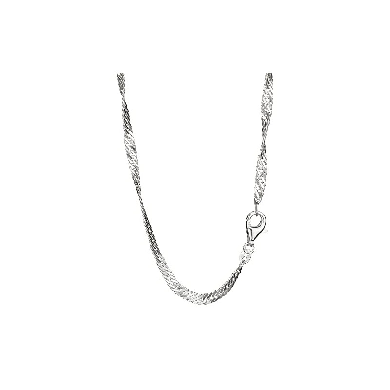 NKlaus Double Curb Chain Twisted 925 Silver 2.5 mm Wide