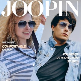 Joopin Gradient Blue Sunglasses for Men Women Polarized Aviation Mens Sunglasses Womens Shades UV Protection Classic Retro Sun Glasses