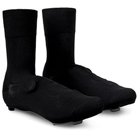 GripGrab Primavera Road Bike Midseason Cover-Socks Aero Knitted Cycling Overshoes Belgian-Booties Shoe Covers, Black One Size