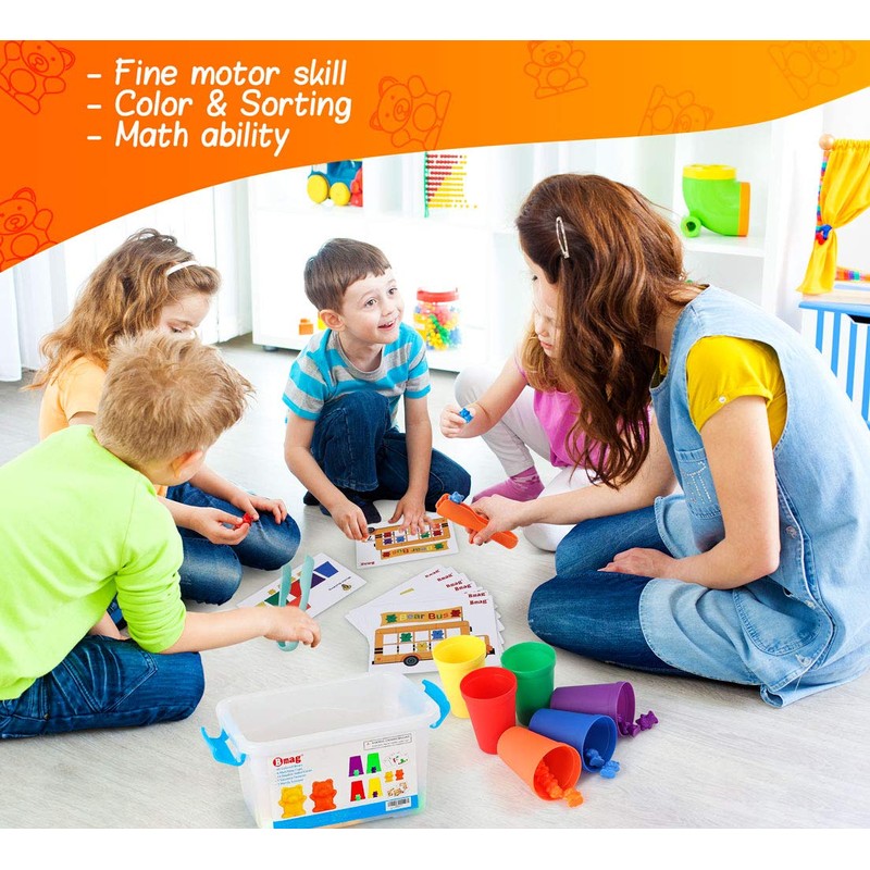 Bmag Counting Bears with Matching Sorting Cups,Pre-School Math Learning Games