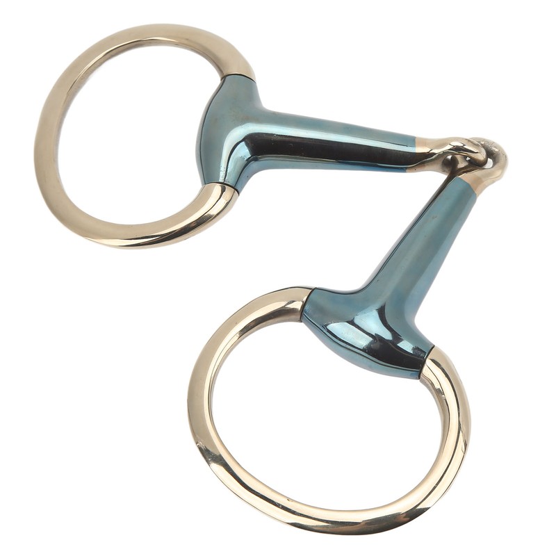 125mm Equine Mouth Snaffle Stainless Steel Electroplated Ring Bit Jointed