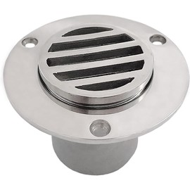 JT-HLM Marine Boat Deck Floor Drain Scupper 1-1/2 Inch(38mm) Stainless Steel Heavy Duty Yacht or Bathroom Thru Hull Deck Drainage Supplies, Silver