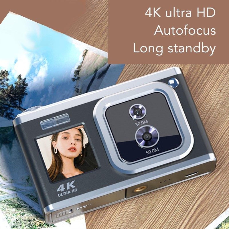 Digital Camera 4K HD Dual IPS Screen 50MP 30MP Dual