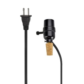 Aspen Creative 21019, Make-A-Wine Bottle Lamp Kit in Black, 1 Pack