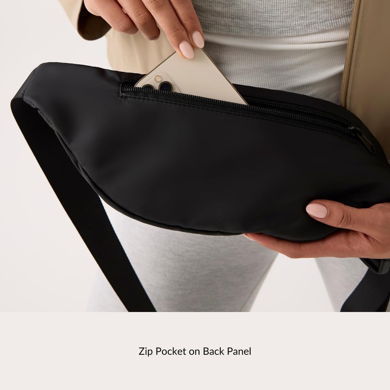 Vooray Everyday Pack - Black, Sleek and Functional Waist Pack