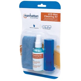 Kit de Limpieza Manhattan para Pantallas LCD 60 ml Limpiador para TV Laptop Monitor Celular y Pantallas con Paño de Microfibra y Cepillo Antiestático 421010