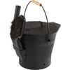 Pure Garden Ash Bucket - Metal Bucket with Lid (2.11-Gallon),