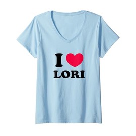 Womens I Love Lori V-Neck T-Shirt