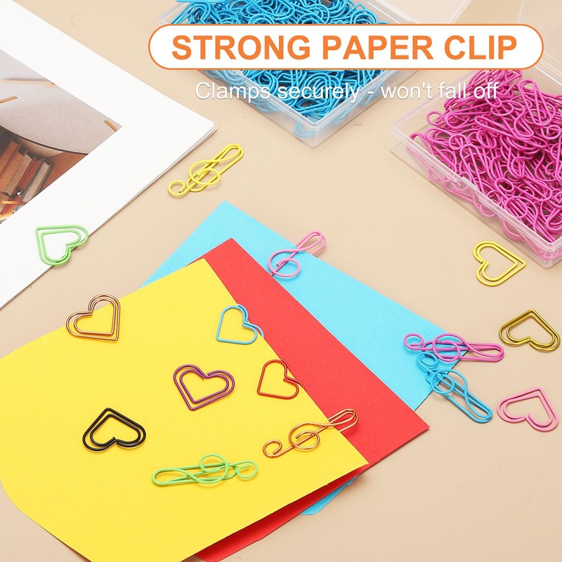 PATIKIL 50pcs Paper Clip, Musical Style Paper Clip Small Cute