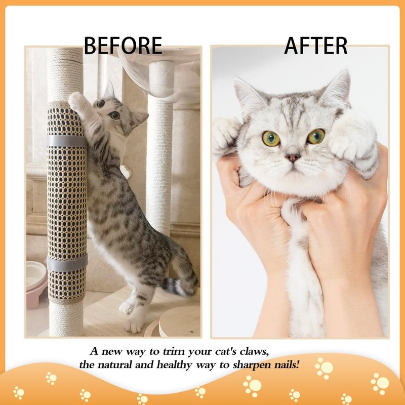 Cat Nail File Scratcher, Cat Scratch Pad Wrapped Around a