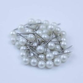 Push Pin Map Tacks - Pearl - 50 Push Pins