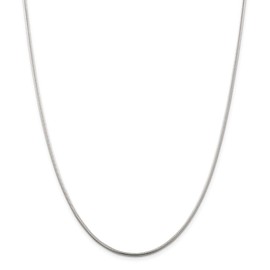 Chain Necklace White Sterling Silver Snake 16 in 1.75 mm