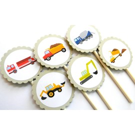 Trucks Cupcake Toppers - Set of 12
