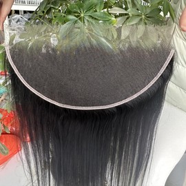 Aorbige 13x6 HD Swiss Lace Melt Skin Lace Frontal Long Deep Parting Raw Hair Materials Straight Style Much Fuller with Natural Hair Line Human Hair Natural Black Color (18inch, HD 13x6 lace frontal)