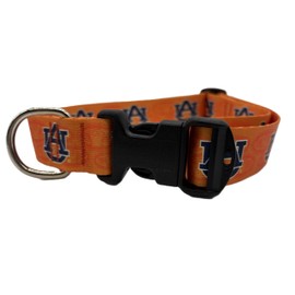 Preston Heavy Duty Adjustable Auburn Dog Collar - Auburn Tiger Dog Collars Come in Different Sizes for Dogs from X-Large to X-Small. (Large Collar 1.25 inch Wide)