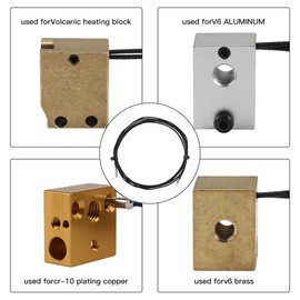 Toaiot PT1000-550BW Temperature Sensor Probe for CR-10 Plating Copper/3D Volcan/ V6 Brass 3D Printer Heater Block Thermistor Sensor Probe Resistant to high Temperature