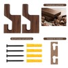 Walnut Wood Wall Peg Rack Hooks 2 Pack, Natural Wooden